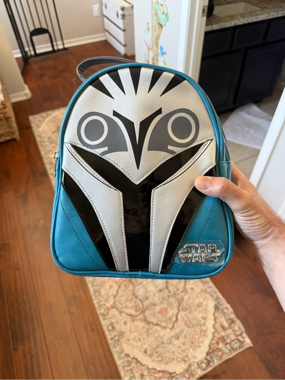 Star Wars Teal and Silver Mandalorian Mini Backpack